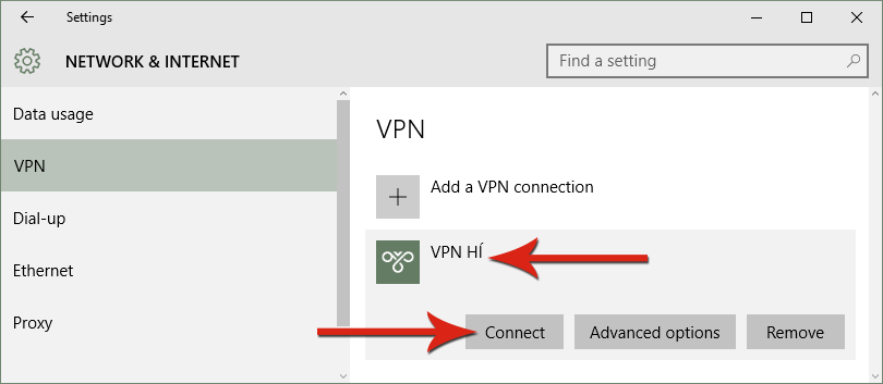Connect VPN HÍ