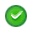 Green circle with the white check mark